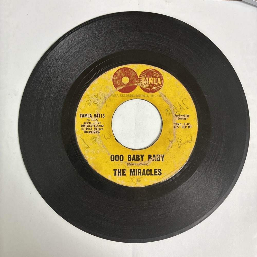 THE MIRACLES OOO BABY BABY - ALL THAT'S GOOD 1965 TAMLA MOTOWN SOUL 45RPM 7"